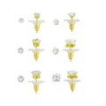 Multi-Pack CZ 14K Gold-Plated Stud Earrings 6 Pair - 20 Gauge at Spencer's