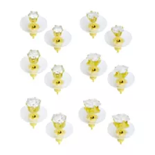 Multi-Pack CZ 14K Gold-Plated Stud Earrings 6 Pair - 20 Gauge at Spencer's