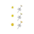 Multi-Pack Yellow CZ Stud Earrings 3 Pair - 20 Gauge at Spencer's