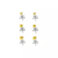 Multi-Pack Yellow CZ Stud Earrings 3 Pair - 20 Gauge at Spencer's
