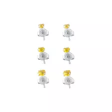 Multi-Pack Yellow CZ Stud Earrings 3 Pair - 20 Gauge at Spencer's