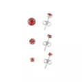 Multi-Pack Red CZ Stud Earrings 3 Pair - 20 Gauge at Spencer's