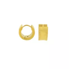 Goldtone Sandblasted Huggie Hoops - 18 Gauge at Spencer's