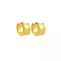 Goldtone Sandblasted Huggie Hoops - 18 Gauge at Spencer's