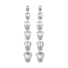 Multi-Pack Round CZ Magnetic Fake Stud Earrings - 6 Pair at Spencer's