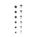 Multi-Pack Round Black CZ Magnetic Fake Stud Earrings - 6 Pair at Spencer's