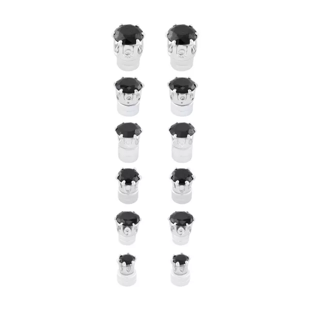 Multi-Pack Round Black CZ Magnetic Fake Stud Earrings - 6 Pair at Spencer's