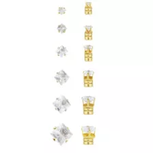 Multi-Pack Square CZ Magnetic Fake Stud Earrings - 6 Pair at Spencer's