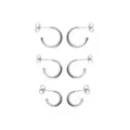 Multi-Pack Silvertone Basic Hoop Earrings 3 Pair - 18 Gauge at Spencer's