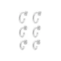 Multi-Pack Silvertone Basic Hoop Earrings 3 Pair - 18 Gauge at Spencer's