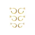 Multi-Pack Goldtone Basic Hoop Earrings 3 Pair - 18 Gauge at Spencer's
