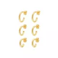 Multi-Pack Goldtone Basic Hoop Earrings 3 Pair - 18 Gauge at Spencer's