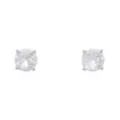 Clear CZ Silver-Plated Titanium Stud Earrings - 20 Gauge at Spencer's
