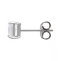 Clear CZ Square Silver-Plated Titanium Stud Earrings - 20 Gauge at Spencer's