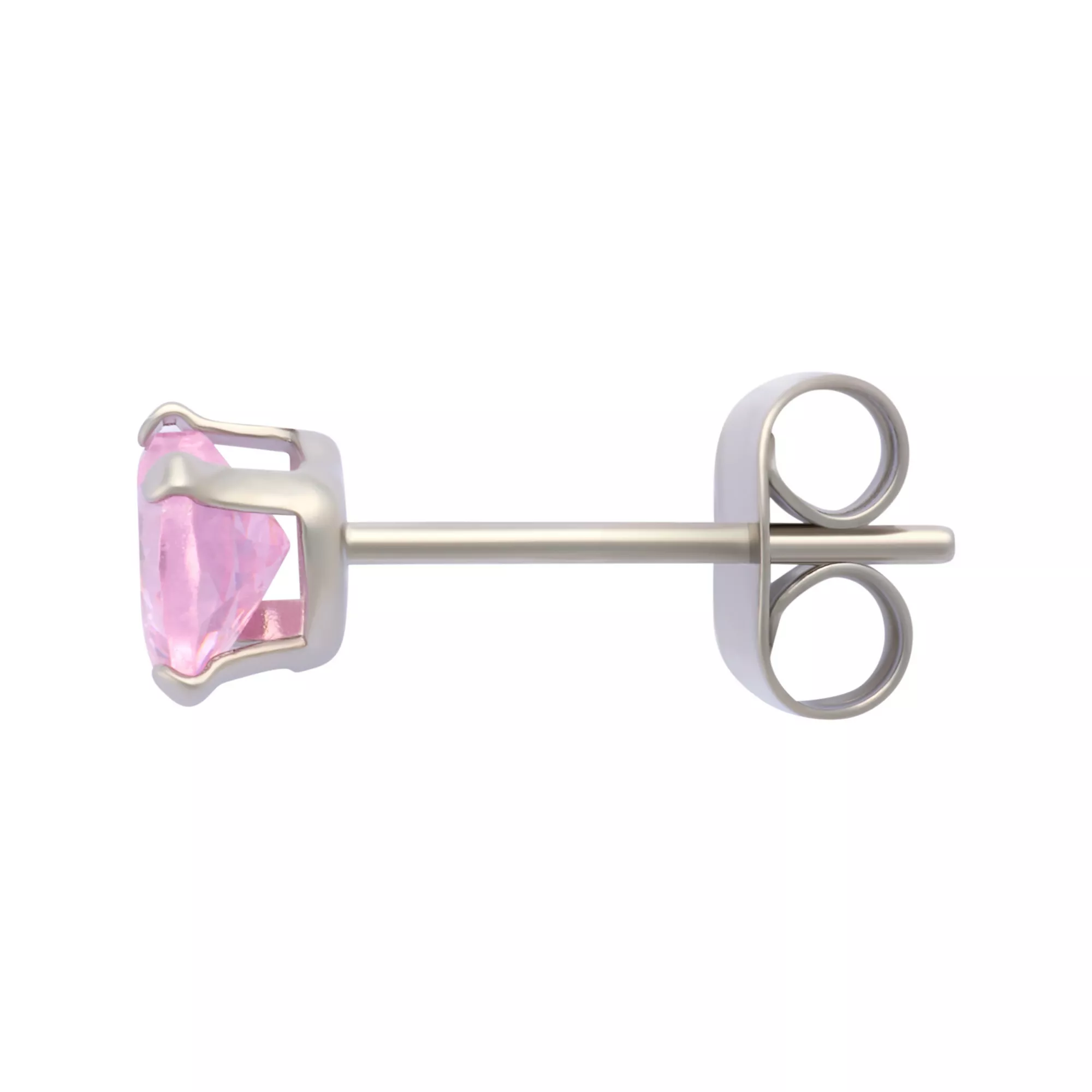 Multi-Pack Pink CZ Heart Silver-Plated Stud Earrings 3 Pair - 20 Gauge at Spencer's