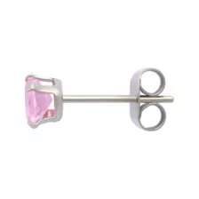 Multi-Pack Pink CZ Heart Silver-Plated Stud Earrings 3 Pair - 20 Gauge at Spencer's