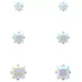 Multi-Pack Iridescent CZ Square Silver-Plated Stud Earrings 3 Pair - 20 Gauge at Spencer's