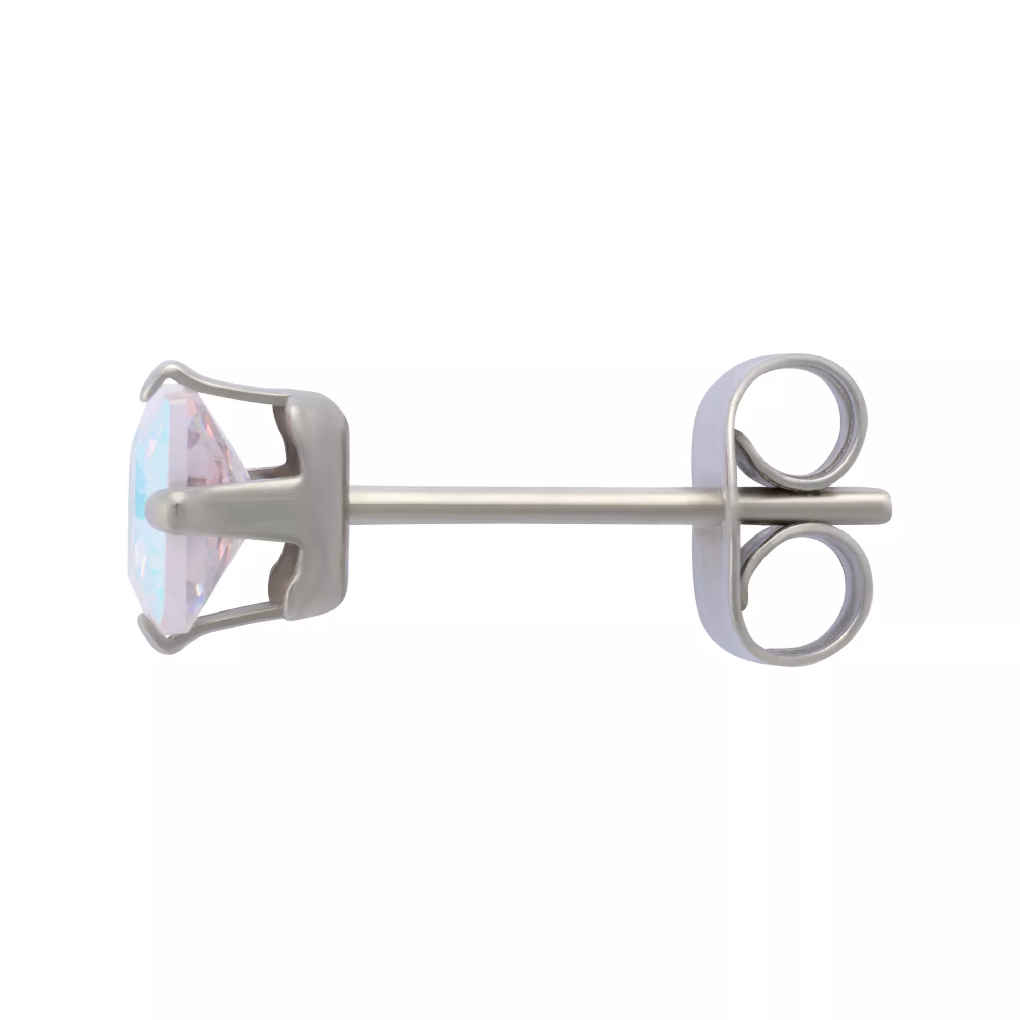 Multi-Pack Iridescent CZ Square Silver-Plated Stud Earrings 3 Pair - 20 Gauge at Spencer's