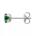 Multi-Pack Green CZ Silver-Plated Stud Earrings 3 Pair - 20 Gauge at Spencer's