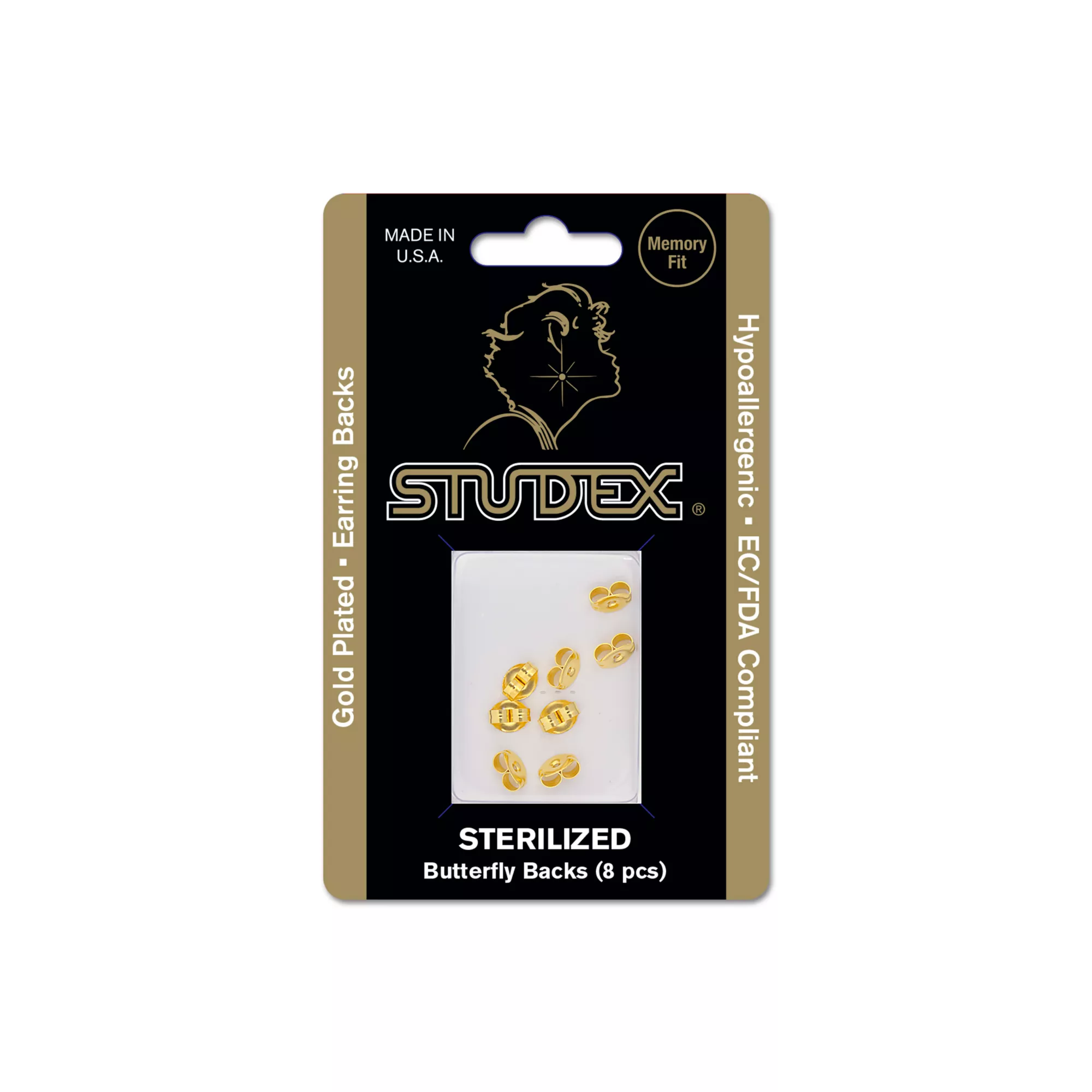 Multi-Pack Gold Plated Butterfly Earring Backs - 8 Pack at Spencer's