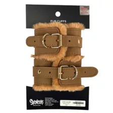 Mocha Fur Handcuffs - Pleasure Bound at Spencer's