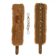 Mocha Fur Handcuffs - Pleasure Bound at Spencer's