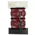 Burgundy Fur Handcuffs - Pleasure Bound at Spencer's
