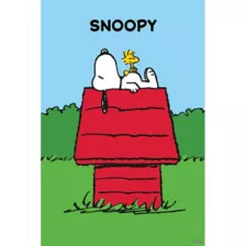 Snoopy and Woodstock Dog House Poster - Peanuts at Spencer's