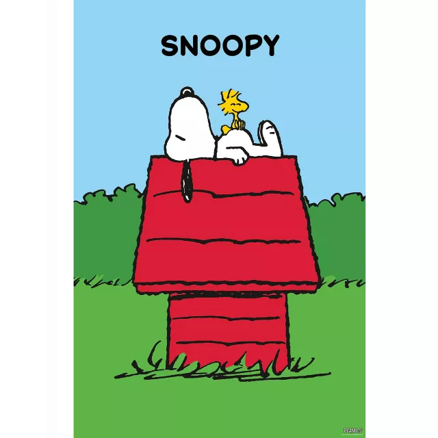 Snoopy and Woodstock Dog House Poster - Peanuts at Spencer's