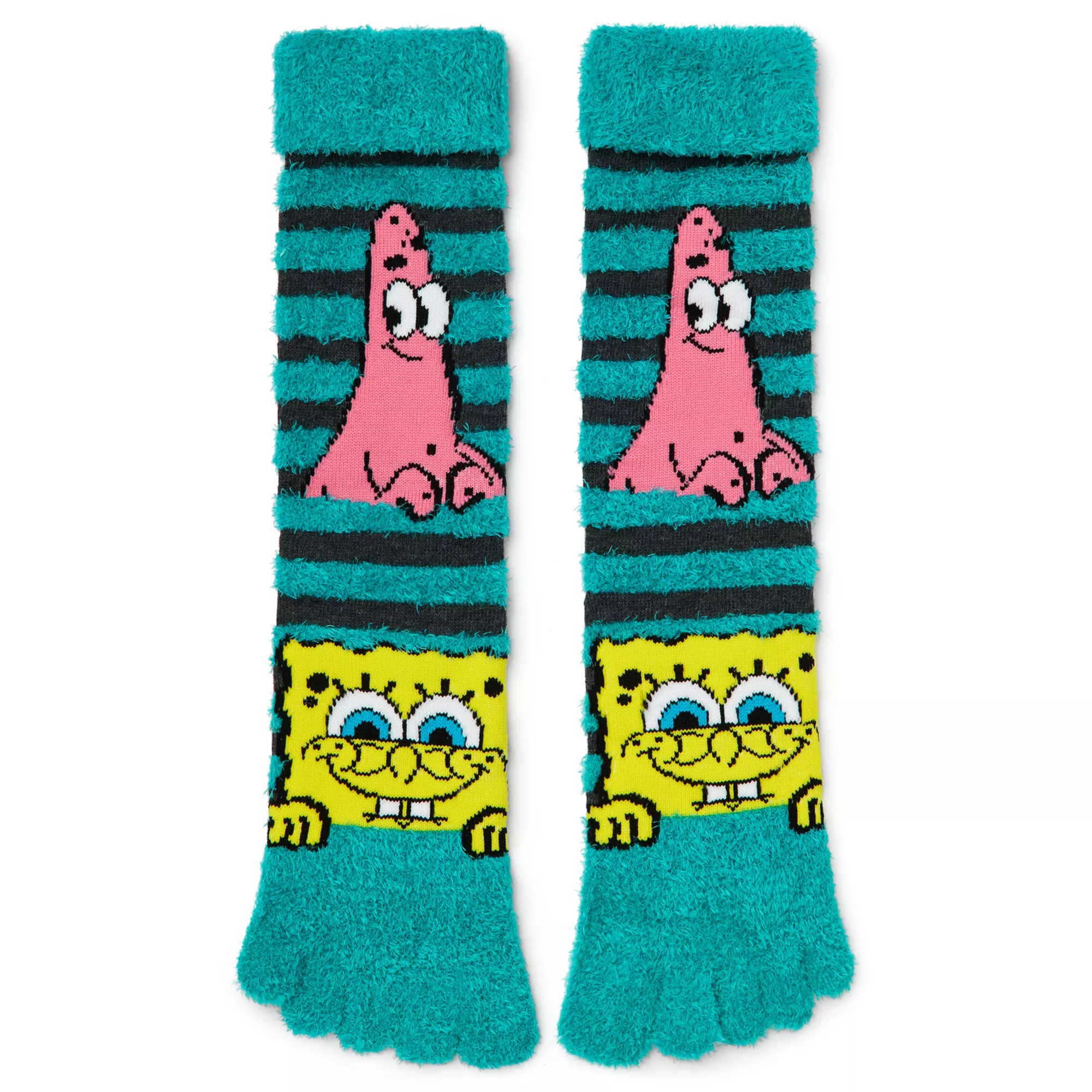 SpongeBob SquarePants Striped Toe Socks at Spencer's