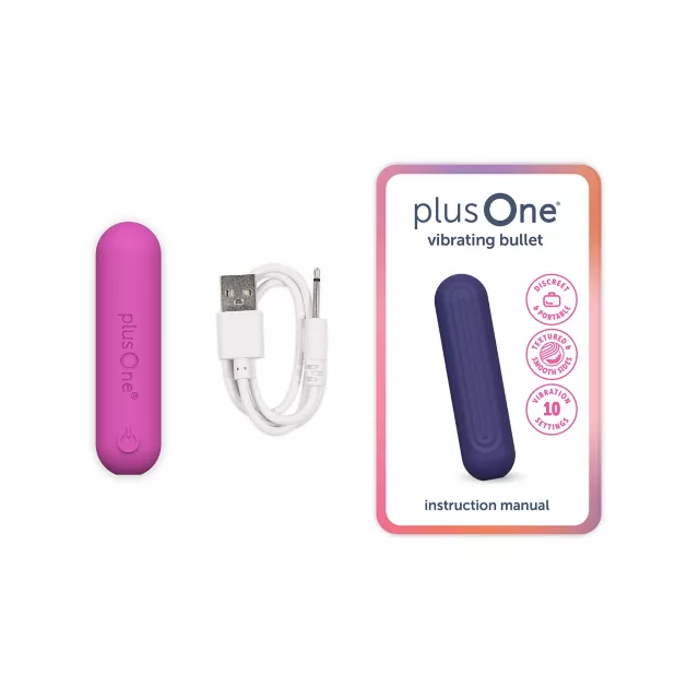 plusOne Dark Pink Vibrating Bullet - Spencer's