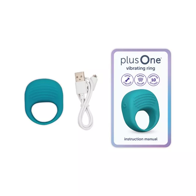 plusOne Teal Vibrating Ring at Spencer's