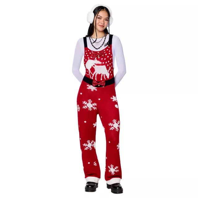 Adult Humping Reindeer Christmas Overalls