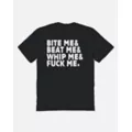 Bite Beat Whip Fuck T Shirt at Spencer's