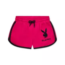 Hot Pink Playboy Logo Dolphin Shorts at Spencer's
