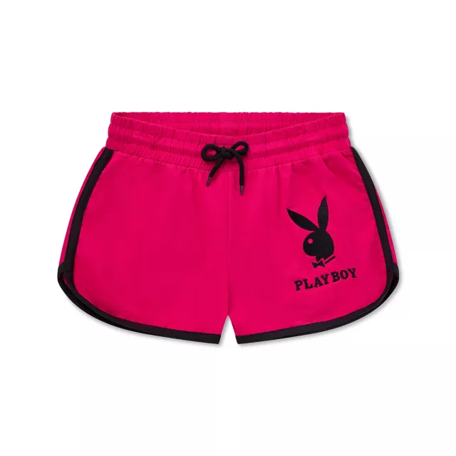 Hot Pink Playboy Logo Dolphin Shorts at Spencer's
