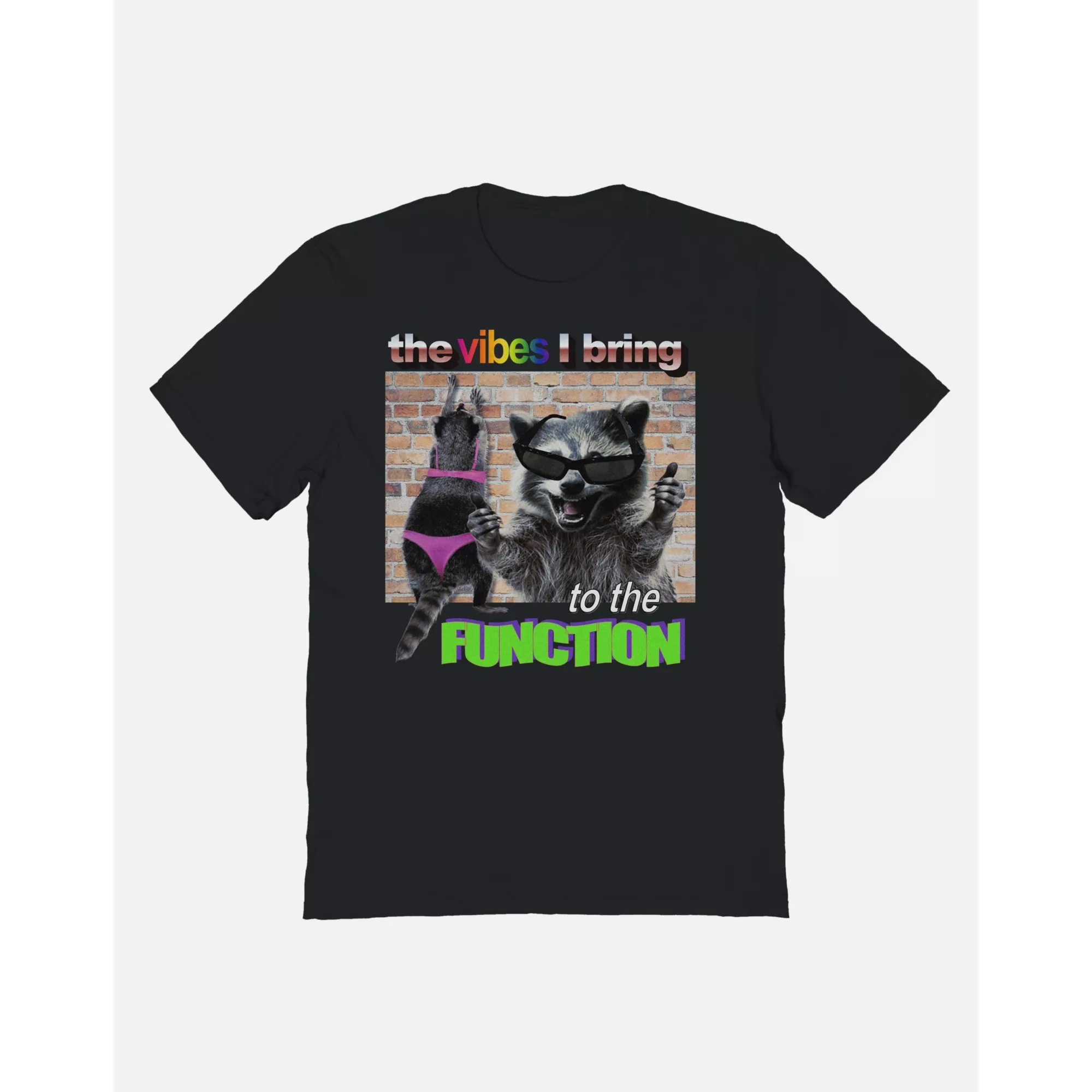 Raccoon Vibes at the Function T Shirt at Spencer's