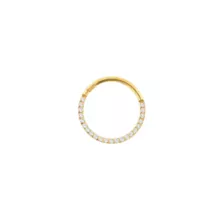 Goldtone CZ Multi-Gem Clicker Septum Ring at Spencer's