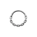 Chain Link Silver-Plated Titanium Hinged Septum Ring - 16 Gauge at Spencer's