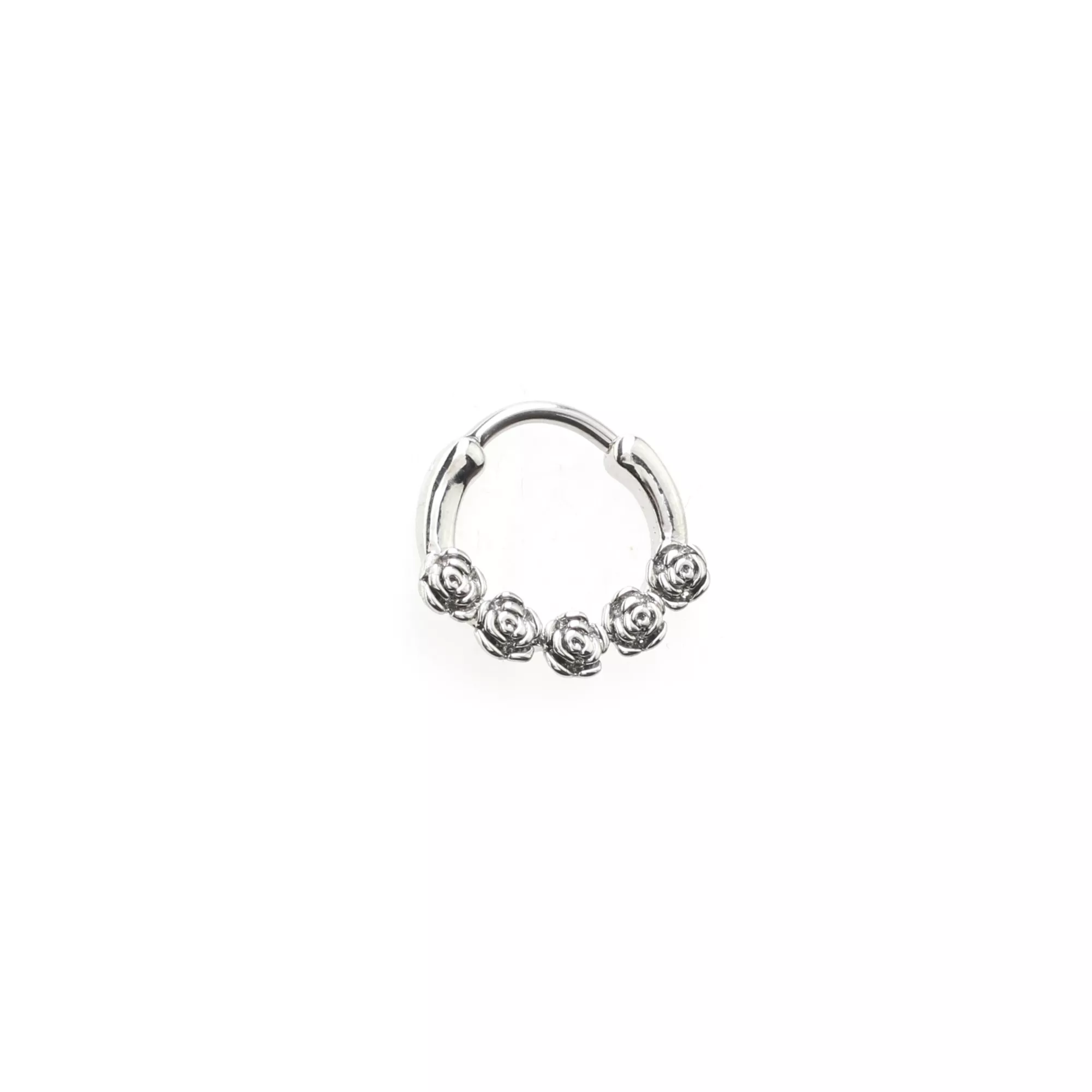 Silver-Tone Roses Clicker Septum Ring - 16 Gauge at Spencer's