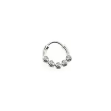 Silver-Tone Roses Clicker Septum Ring - 16 Gauge at Spencer's