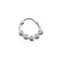 Silver-Tone Roses Clicker Septum Ring - 16 Gauge at Spencer's