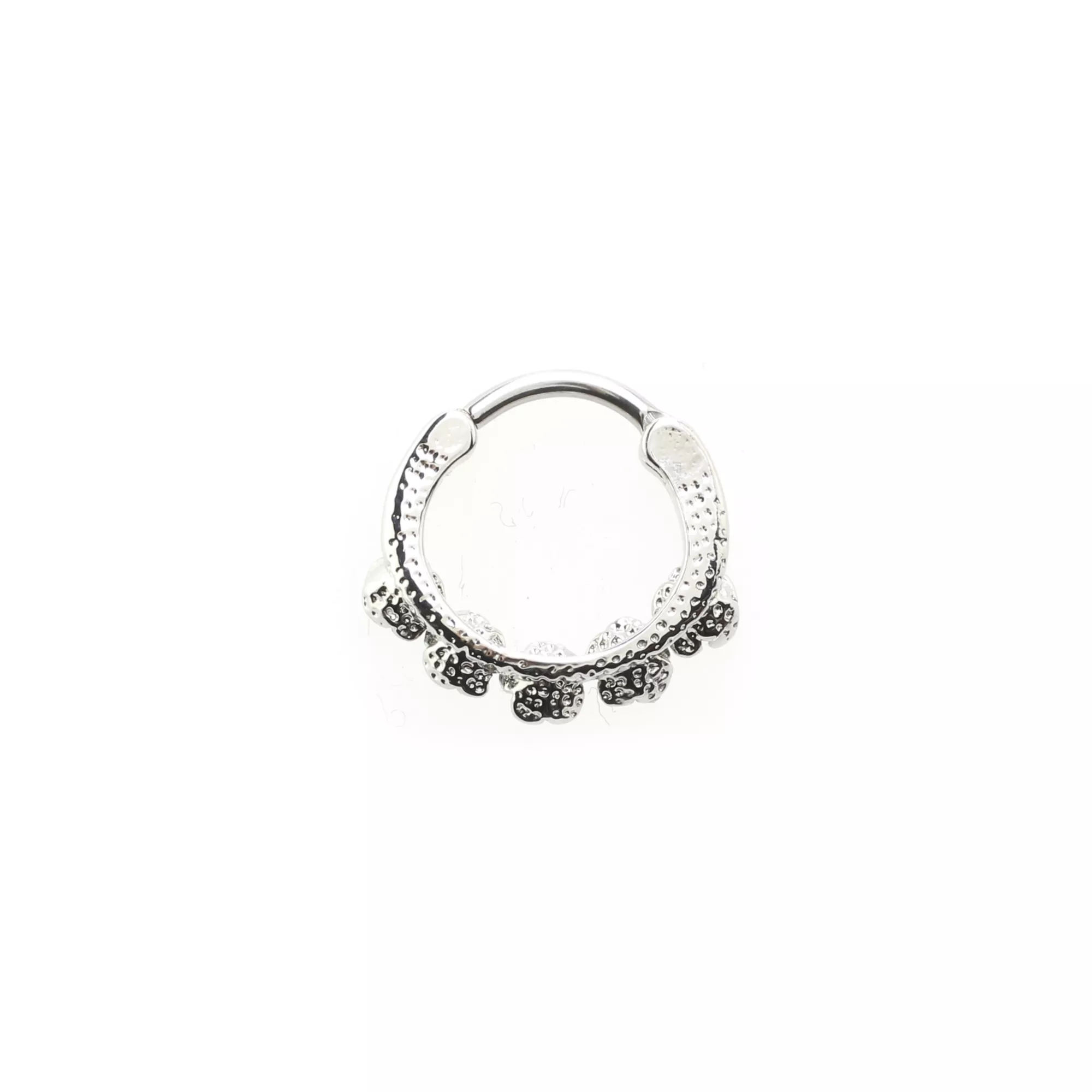 Silver-Tone Roses Clicker Septum Ring - 16 Gauge at Spencer's