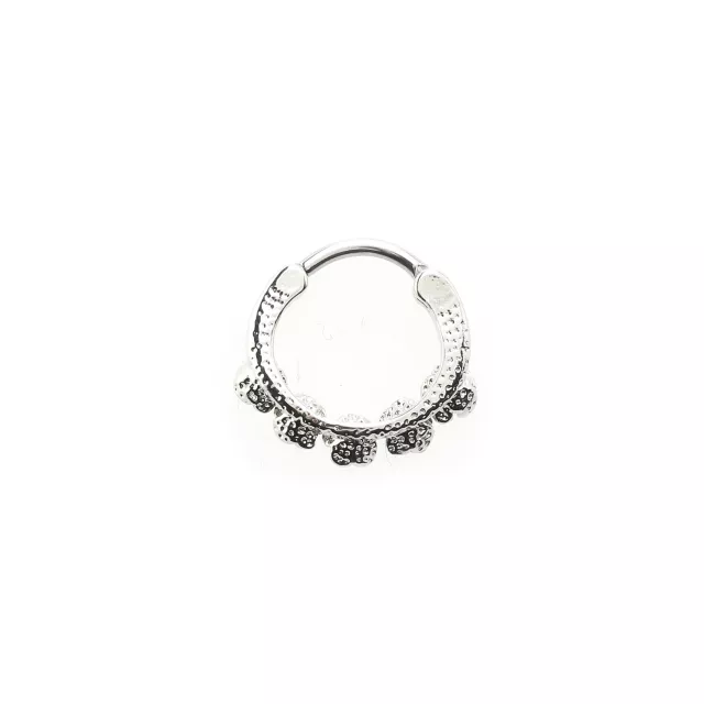 Silver-Tone Roses Clicker Septum Ring - 16 Gauge at Spencer's