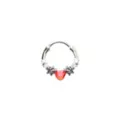 Red Floral Heart Septum Ring - 16 Gauge at Spencer's