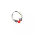 Red Floral Heart Septum Ring - 16 Gauge at Spencer's