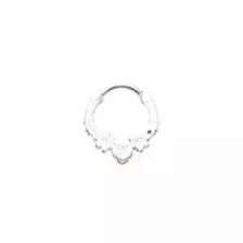 Red Floral Heart Septum Ring - 16 Gauge at Spencer's