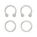 Multi-Pack Titanium Septum Rings 4 Pack - 16 Gauge at Spencer's