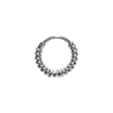 Spiral Silver-Tone Hinged Septum Ring - 16 Gauge at Spencer's