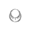 Spike Double Hoop Hinged Septum Ring - 16 Gauge at Spencer's